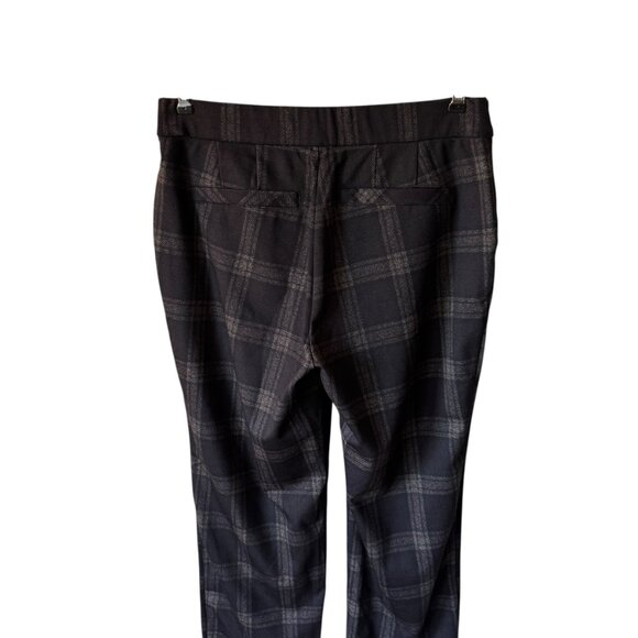 Democracy Ab Solution High Rise Ponte Trouser Sz 10 Mold & Hold Windowpane Plaid - Picture 5 of 13